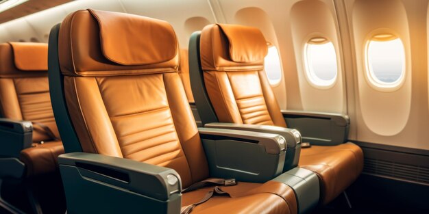 cabina di un aereo di classe business di lusso IA generativa