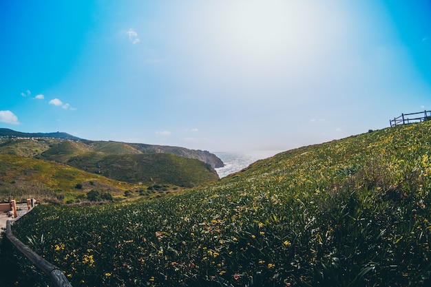 Cabo da roca a sintra con vista sul verde