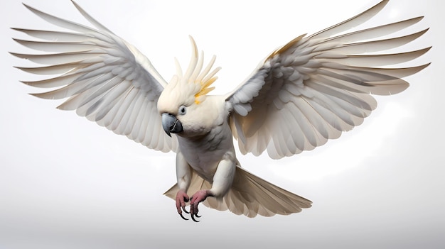 Cacatua tritone Sfondo bianco