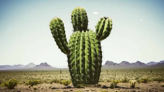 Cactus a forma di corpo umano Cactus antropomorfo con braccia e testa Deserto messicano
