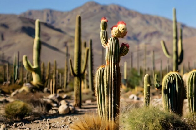 Cactus arrotondati nel giardino tropicale