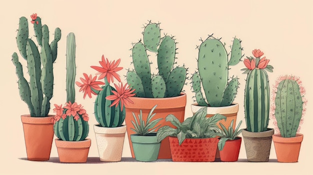 Cactus del fumetto dell'illustrazione