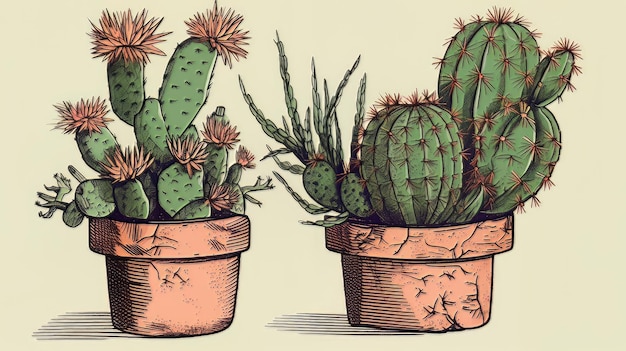 Cactus del fumetto dell'illustrazione