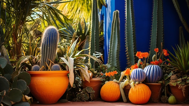 Cactus e succulente nel giardino di Jardin Majorelle