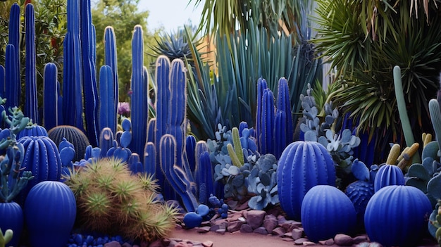 Cactus e succulente nel giardino di Jardin Majorelle