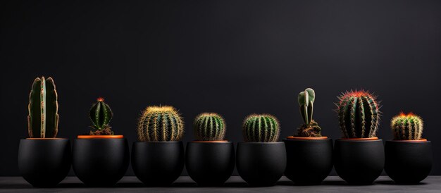 Cactus melo in vaso nero