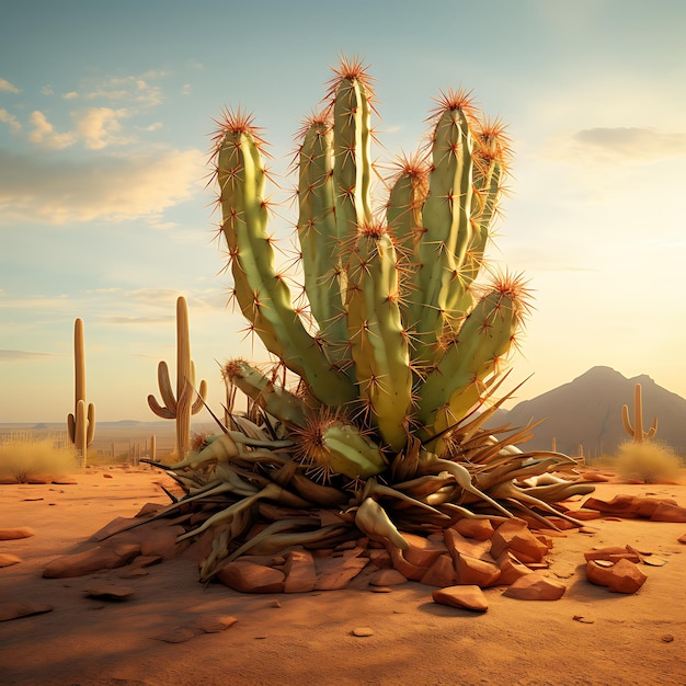 Cactus nel paesaggio desertico