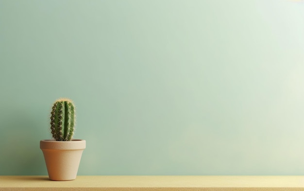 Cactus su uno scaffale sullo sfondo bianco della parete