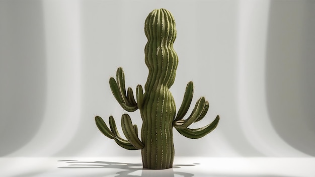 Cactus su uno sfondo bianco