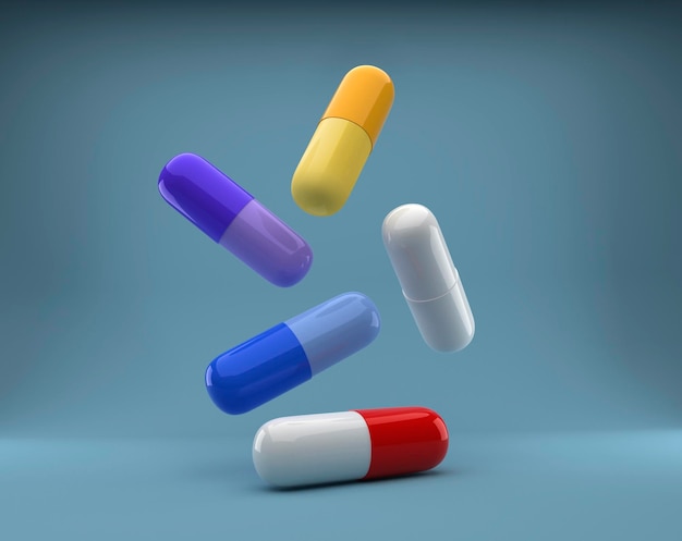 Cade un gruppo di capsule di antibiotici Sanità e medicina