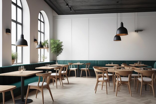 Cafe o ristorante Mockup con spazio bianco vuoto con spazio vuoto per il posizionamento del vostro design