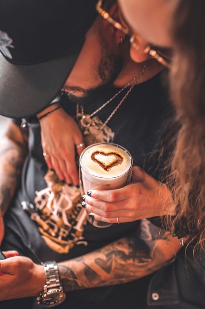 Caffè a forma di cuore