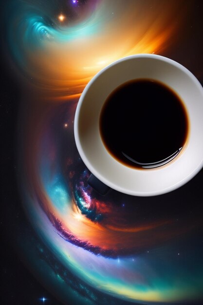 Caffè caldo aromatico mattutino ai generativo