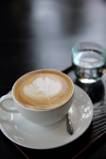 Caffè cappuccino in primo piano