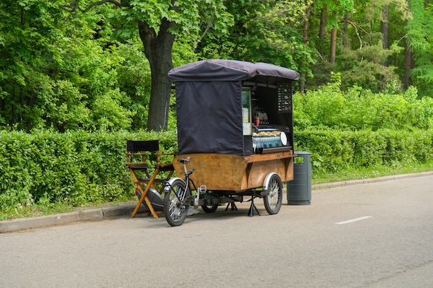 Caffè chiosco bici mobile piccolo negozio da asporto da asporto