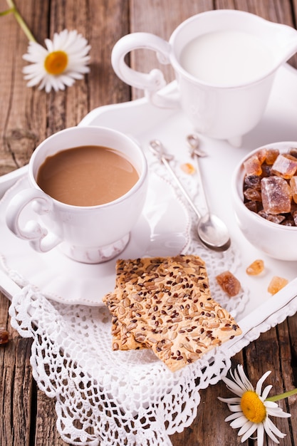 Caffè con latte Colazione romantica