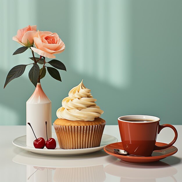 Caffè e cup cake