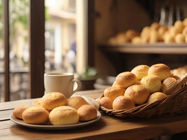 caffè e pane al formaggio