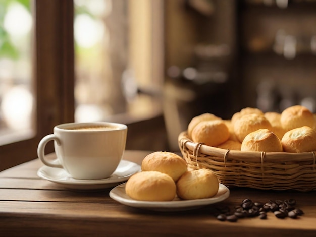 caffè e pane al formaggio