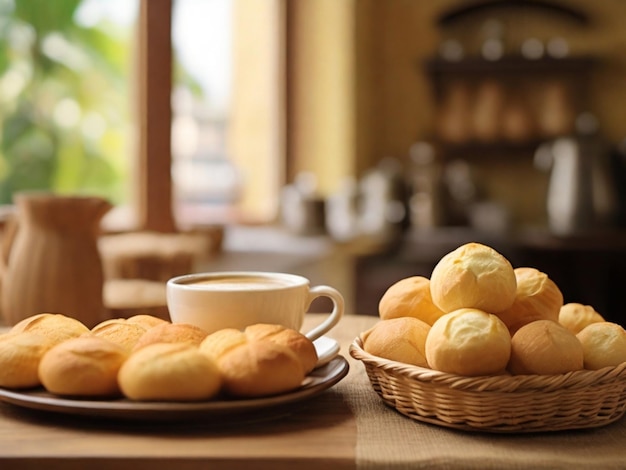 caffè e pane al formaggio