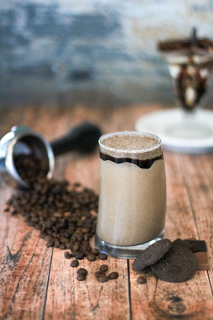 Caffè freddo con oreo e cioccolato