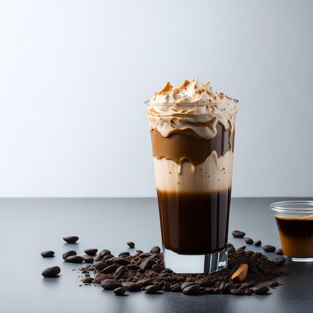 Caffè ghiacciato con panna montata