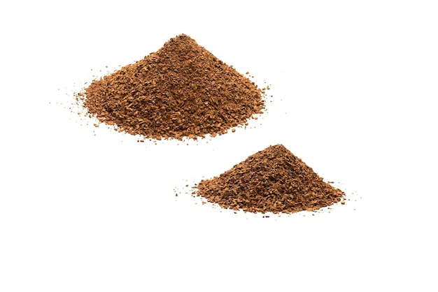 Caffe' istantaneo isolato su sfondo bianco