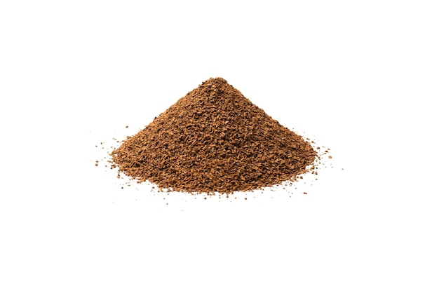 Caffe' istantaneo isolato su sfondo bianco