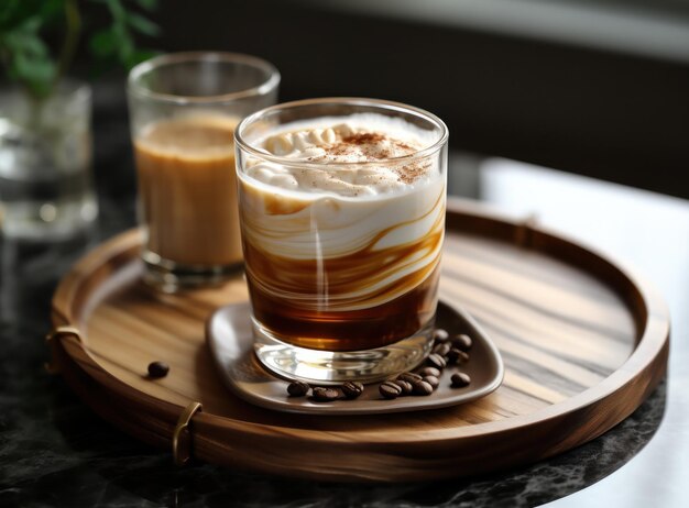 Caffè latte con panna