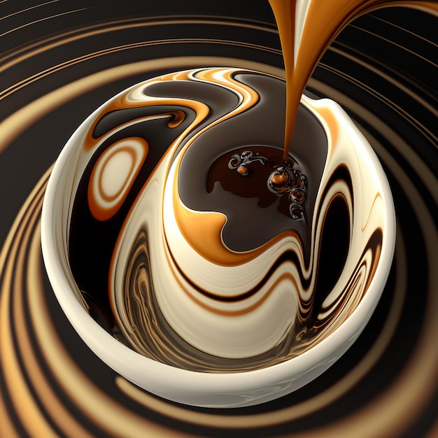 Caffè liquido astratto