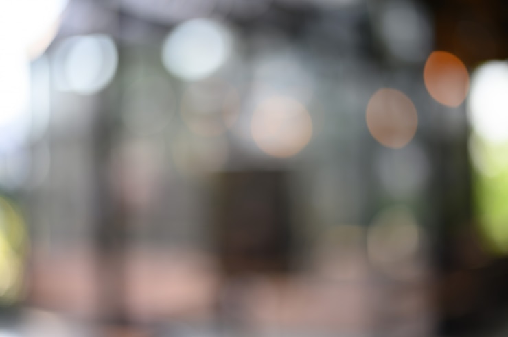 Foto caffè sfocato con sfondo bokeh