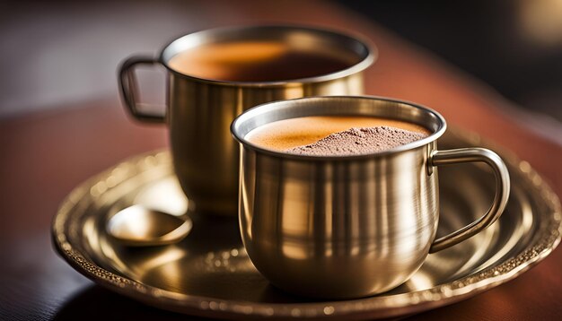 Caffè South Indian Filter servito in una tradizionale tazza di ottone o acciaio inossidabile