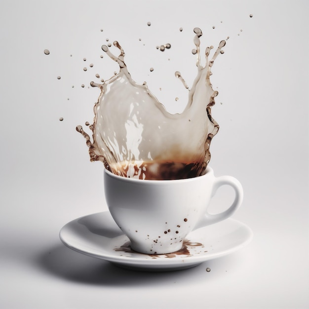 Caffeina bere caffè espresso bevanda tazza tazza tavolo caffè cibo colazione AI generativa