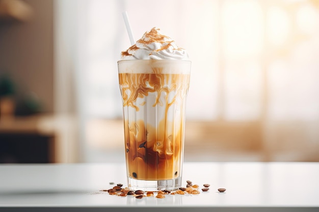 Caffelatte con panna montata