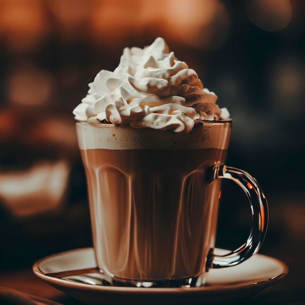 Caffelatte con panna montata