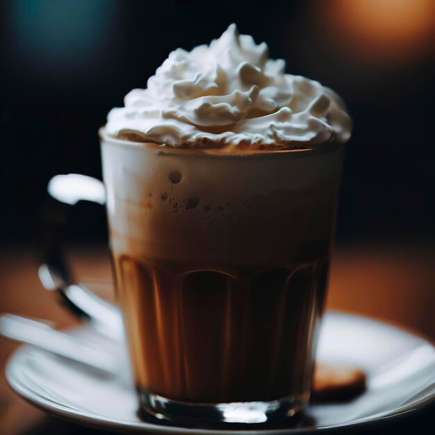 Caffelatte con panna montata