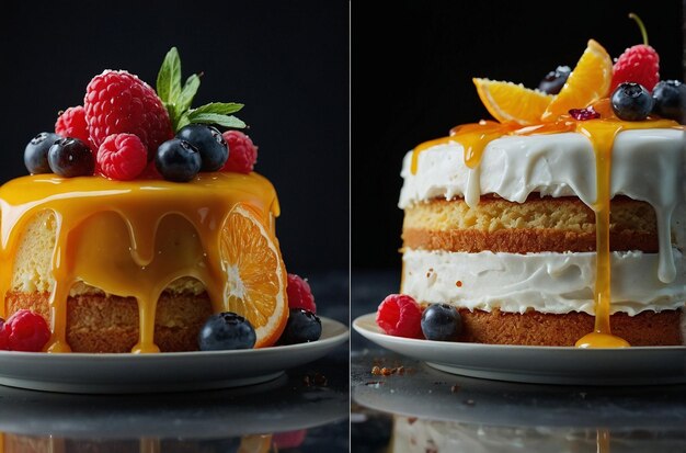 Cake Slicing Closeups che catturano gli interni umidi