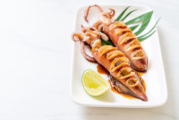 calamari alla griglia con salsa teriyaki