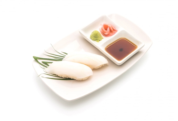 calamari sushi nigiri - stile cibo giapponese