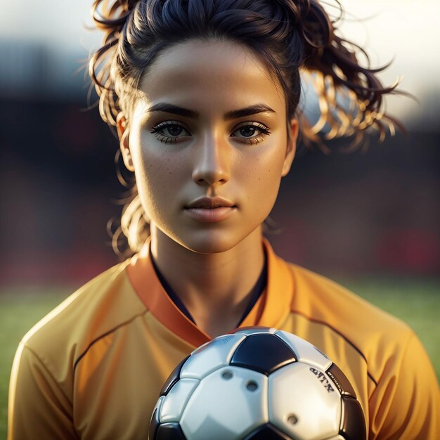 Calciatore donna di calcio femminile