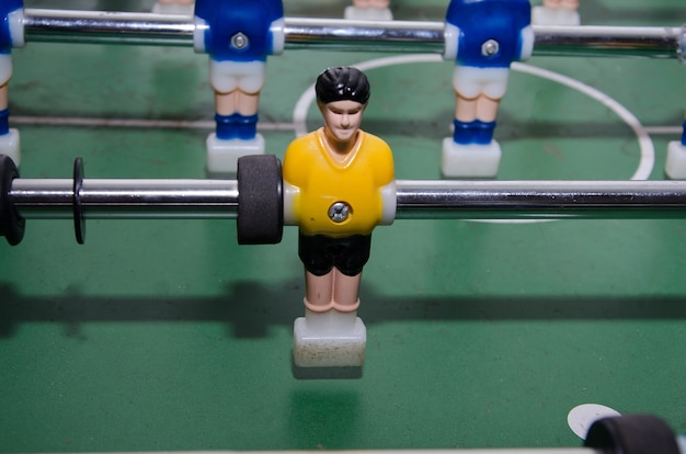 calcio balilla Toy player closeup