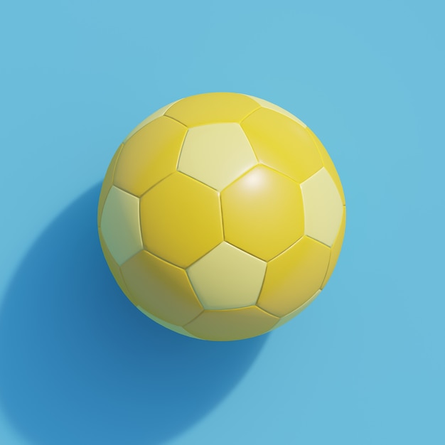 Calcio giallo su blu