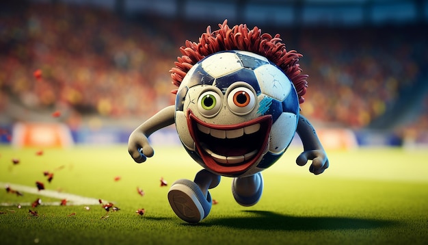 calcio pixar style animazione creativa 3d