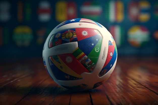 Calcio sport palla colorata Attrezzature da gioco Genera Ai