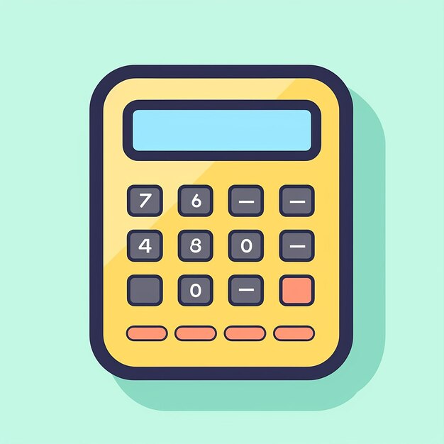 Calculator_Buttons_Modern_Line_Icon_Vector_Line>Art