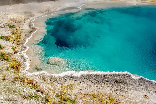 Calda sorgente termale a Yellowstone