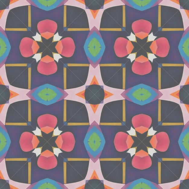 Caleidoscopio di colori con belle ornamentali Sommario approfondito sfondo senza soluzione di continuità