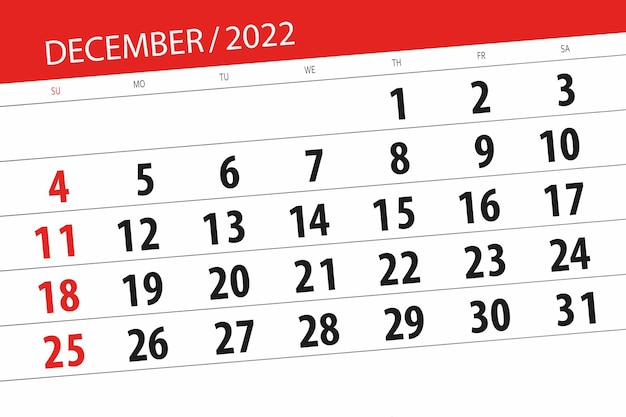 Calendario 2022 scadenza giorno mese organizzatore pagina data dicembre