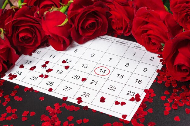 calendario con data di San Valentino