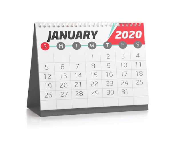 Calendario degli uffici gennaio 2020